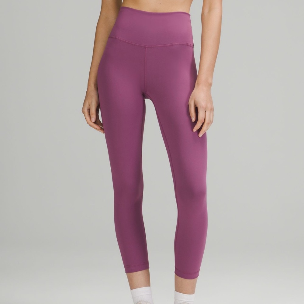 Lululemon Wunder Train High Rise Crop 23” Vintage Plum